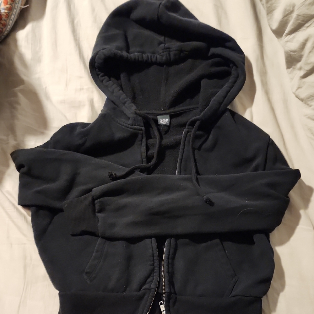 Black Zip-Up Hoodie